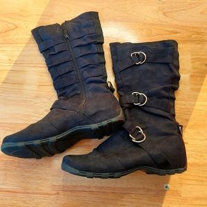 Black Buckle Boots